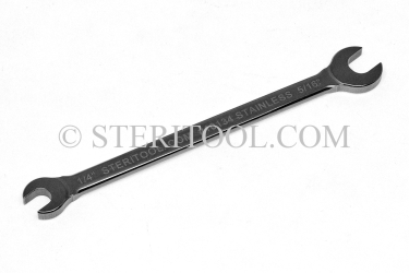#10135 - Stainless Steel 3/8" x 7/16" Open End Wrench. wrench, open end, stainless steel, spanner